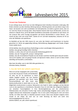 Jahresbericht 2015