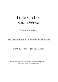 Lotte Greber Sarah Weya