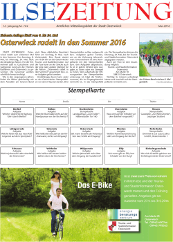 Ilse-Zeitung Nr. 104 v. 27.04.16 - Einheitsgemeinde Stadt Osterwieck