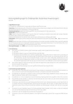 Nutzungsbedingungen für Endanwender (kostenlose Anwendungen)