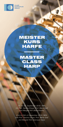 MEIStEr KUrS HarfE MaStEr claSS HarP