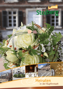 Heiraten in Stolber - in der Kupferstadt Stolberg