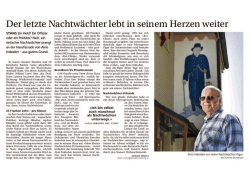 Der letzte Nachtwachter lebt in seinem Herzen weiter
