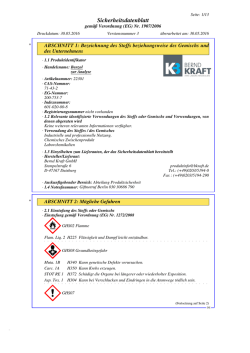 Sicherheitsdatenblatt - Sicherheitsdatenbl&auml;tter Bernd Kraft