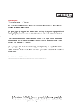 Hessen investiert in Vaamo