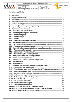 Inhaltsverzeichnis - ETEX Holding GmbH