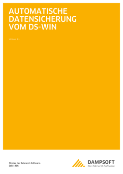 1. Automatische Datensicherung vom DS-Win unter