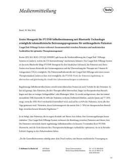Erstes Messgerät für PT/INR Selbstbestimmung mit