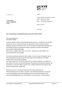 Ihre Trendmeldung zur Wirkstoffvereinbarung f&uuml;r das Quartal 1/2016