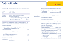 "Beipackzettel" zum Postbank Giro plus