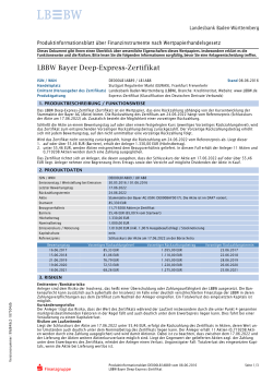 LBBW Bayer Deep-Express-Zertifikat - lbbw