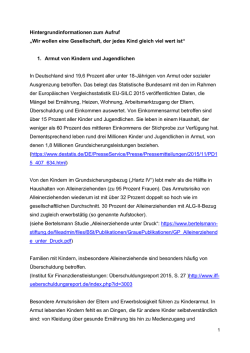 Hintergrundinformationen zum Aufruf &bdquo;Wir wollen eine Gesellschaft