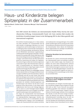 Haus- und Kinder&auml;rzte belegen Spitzenplatz in der