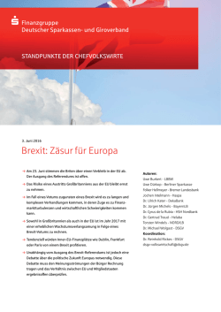 Brexit: Zäsur für Europa - Europäische Bewegung Deutschland