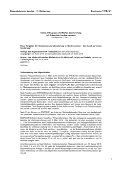 Drucksachen allgemein - Nieders&auml;chsischer Landtag