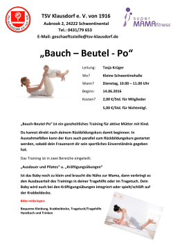 Bauch – Beutel - Po