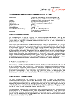 Technische Informatik und Kommunikationstechnik (B.Eng.) I