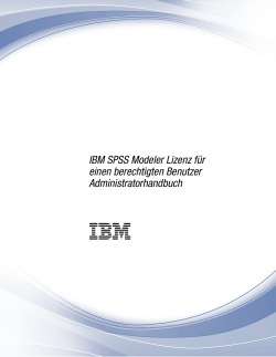 IBM SPSS Modeler Lizenz für einen berechtigten Benutzer