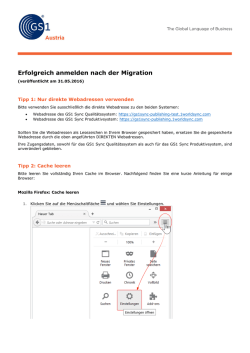 GS1 Sync Erfolgreich anmelden nach der Migration