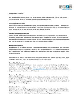 Infoblatt f&uuml;r Brautpaare
