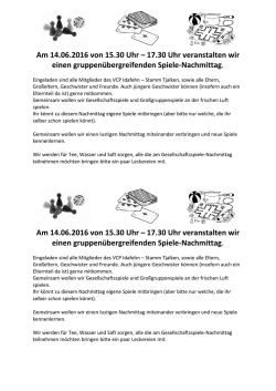 herzliche einladung zum stammes-spielenachmittag am 14.06.2016