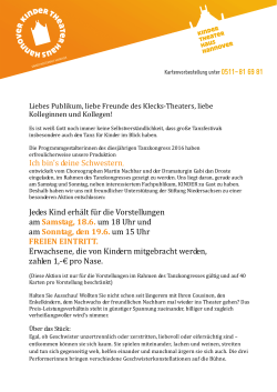 Info-Flyer - KinderTheaterHaus Hannover