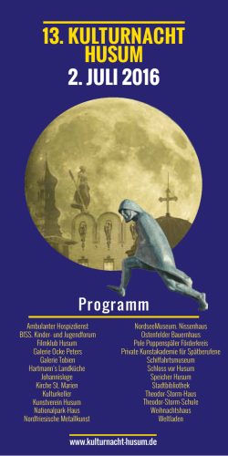 Programm 2016 - Kulturnacht Husum