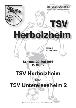 Die Vereinsbrille vom 29.05.16 gegen TSV