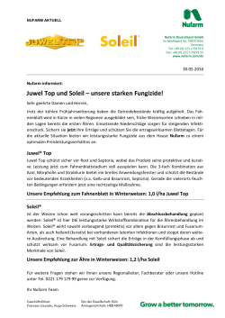 Juwel Top und Soleil – unsere starken Fungizide!