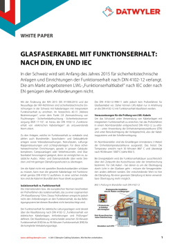 glasfaserkabel mit funktionserhalt: nach din, en und iec