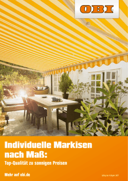 Individuelle Markisen nach Ma&szlig;