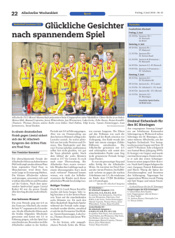 Gl&uuml;ckliche Gesichter nach spannendem Spiel