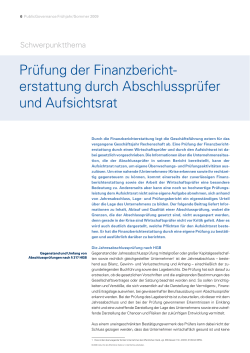 Prüfung der Finanzbericht - Institut für den öffentlichen Sektor