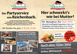 Hier schmeckt`s wie bei Mutter!