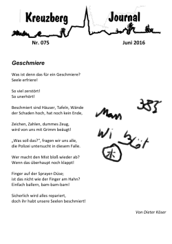 Ausgabe 075 - 06 2016 - Kreuzberg im Bergischen Land