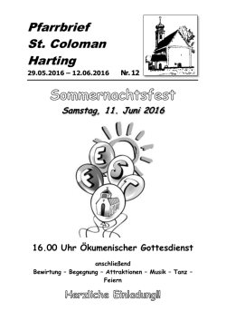 Pfarrbrief St. Coloman Harting