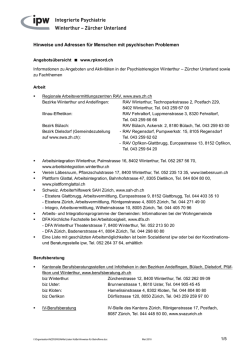 Hinweise und Adressen f&uuml;r Menschen mit psychischen Problemen