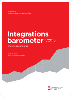 Integrationsbarometer 2016 - &Ouml;sterreichischer Integrationsfonds