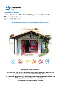 Herzlich Willkommen bei der Lebenshilfe Wetterau!