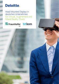 Head Mounted Displays in deutschen Unternehmen Ein