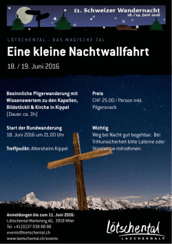 Eine kleine Nachtwallfahrt