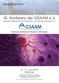 Programm zur 16. Konferenz GSAAM e.V.