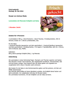Lammstelze mit Meersalz-Erdäpfel und Salsa
