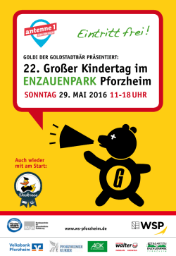 22. Großer Kindertag im ENZAUENPARK Pforzheim