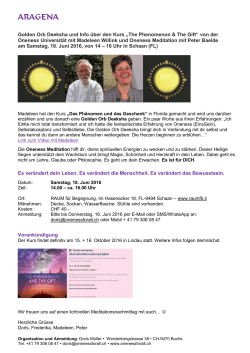 Flyer - Onenessforall.ch