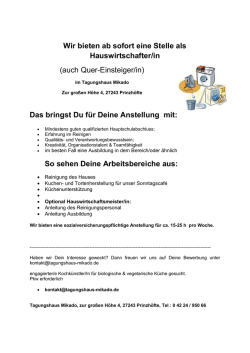 INFO zur Stellenanzeige
