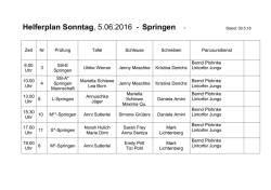 Helferplan Sonntag, 5.06.2016 - Springen