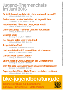 Jugend-Themenchats Juni 2016