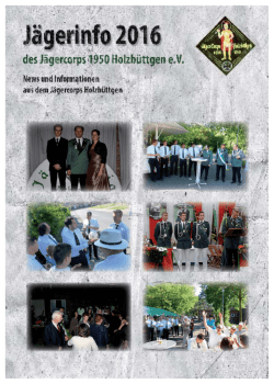 J&auml;gerinfo 2016 - J&auml;gercorps Holzb&uuml;ttgen 1950 e.V.