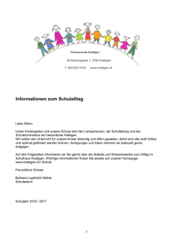 Informationen zum Schulalltag